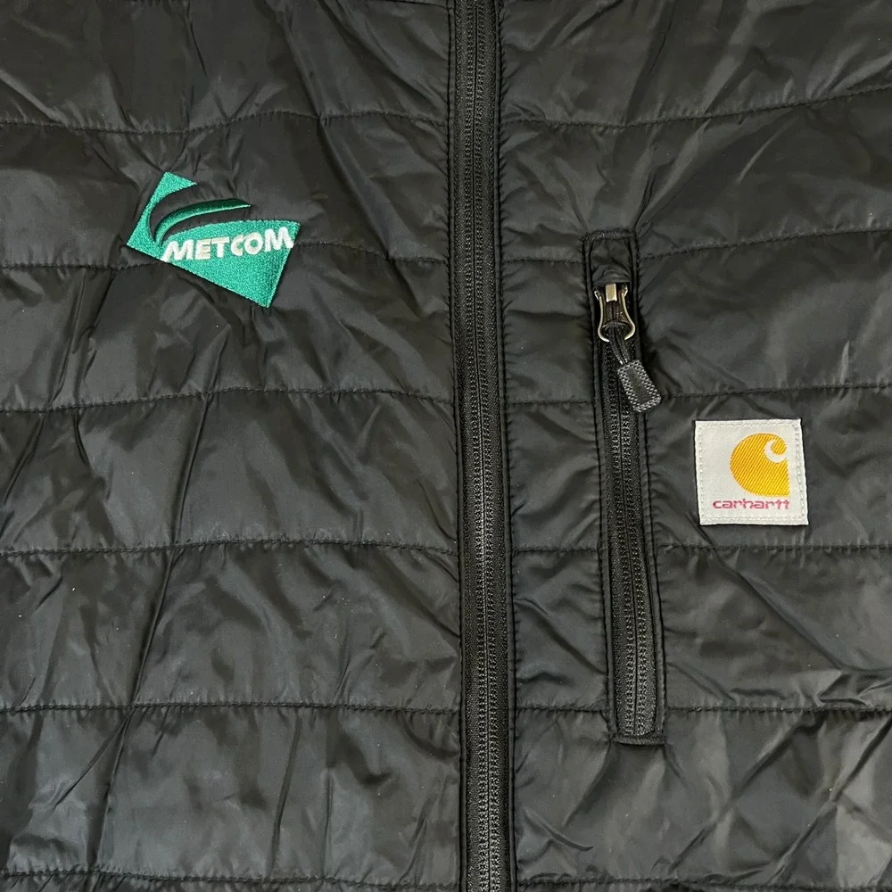 Carhartt Rain Defender Vest Mens XL Black Relaxed Fit Quilted Puffer OV2286-M
